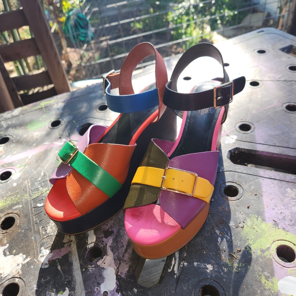 Charlotte Stone Raf Chunky Platform Heel Casita